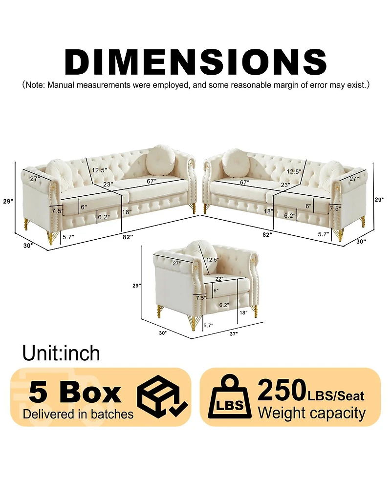 Streamdale Furniture Velvet Copper Stud Detailing & Tufted Buttons Chesterfield sofa