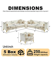 Streamdale Furniture Velvet Copper Stud Detailing & Tufted Buttons Chesterfield sofa