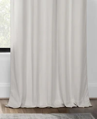Half Price Drapes Porcelain White Grommet Signature Velvet Blackout Curtain