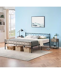 gaomon California King Bed Frame with Headboard and Footboard for Girls and Boys Metal Platform Bed Frame