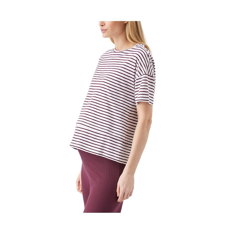 Ripe Maternity Claudette Nursing Tee / Maroon