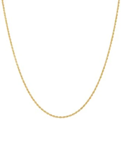Macys Solid Rope Chain Necklace In 14k Yellow Gold Collection