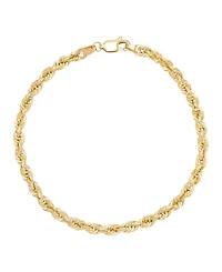 Macy's Hollow Rope Chain Bracelet in 14k Yellow Gold