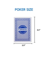 Gse Games & Sports Expert 2-deck canasta cards with point values and rule guide (55