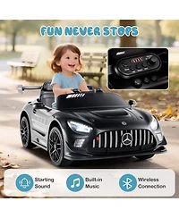 Mecale 12V Kids Ride-On Car Mercedes-amg GT3 Licensed with Adjustable Speed