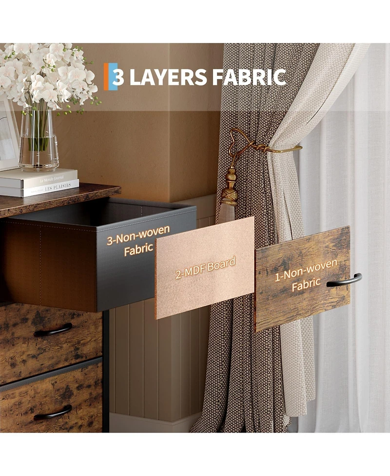 gaomon 63 Inch Tv Stand Dresser with 10 Drawers, Long Entertainment Center for TVs Up to 75 Inch