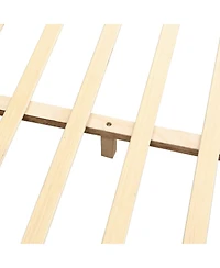 Streamdale Furniture Boucle Platform Bed with Thick Headboard and Footboard