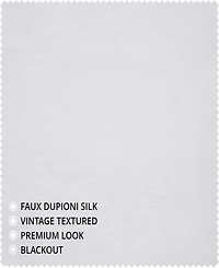Half Price Drapes Silver Extra Wide Vintage Textured Faux Dupioni Silk Blackout Curtain