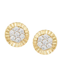 Grown With Love Lab Grown Diamond Earrings (1 ct. t.w.) in 10k Yellow Gold with Rhodium