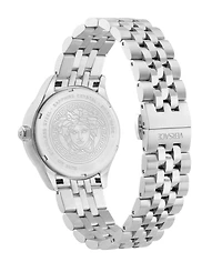 Versace Women's Hellenyium Silver Stainless Steel Bracelet Watch, 35mm