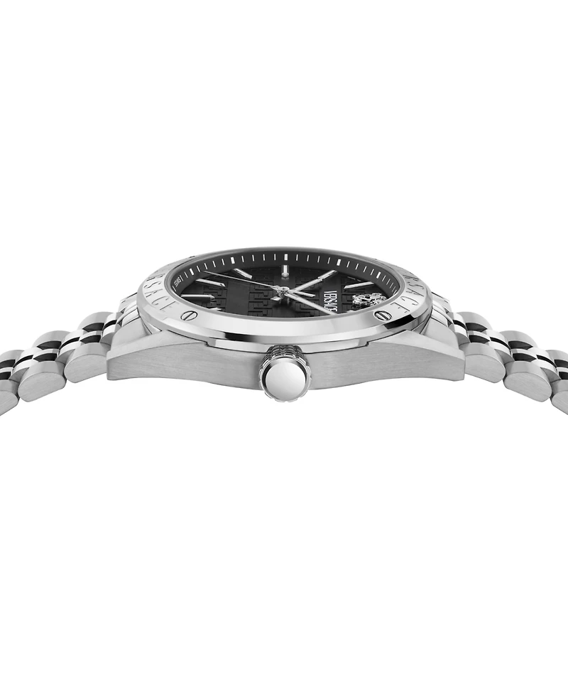 Versace Men's Athletic Silver Stainless Steel Bracelet Watch, 41mm