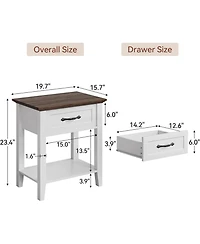 gaomon Nightstands, End Table with Drawer, Side for Living Room