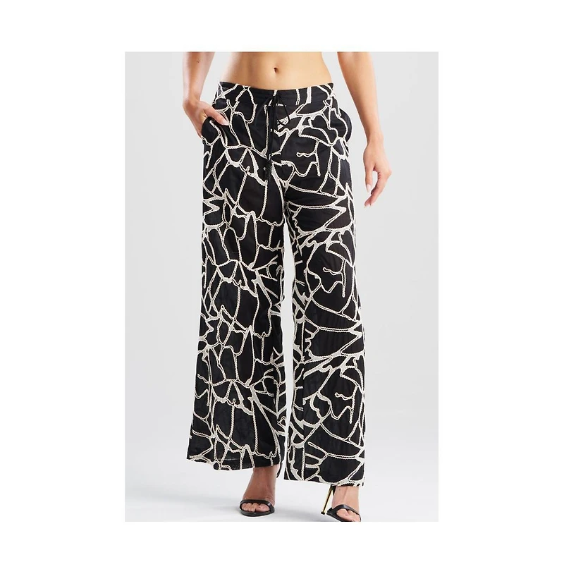 Natori Women's Butterfly Embroidery Pants