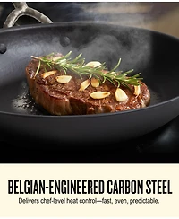 Alva Artist 2pc Carbon Steel Frying Pan Set - Artisan-Forged Handle (9.5" & 11")