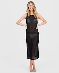 Miken Women's Crochet Scoop Neck Swim Cover Up Dress, Macy's Exclusive