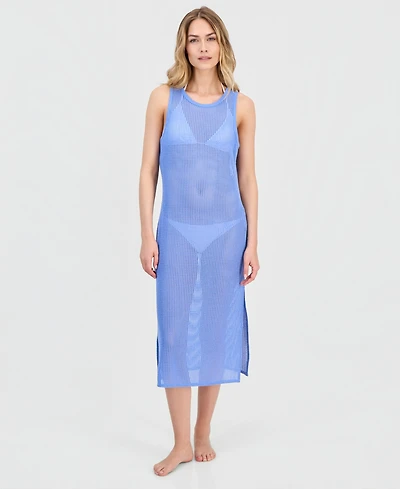 Miken Women's Crochet Scoop Neck Swim Cover Up Dress, Macy's Exclusive