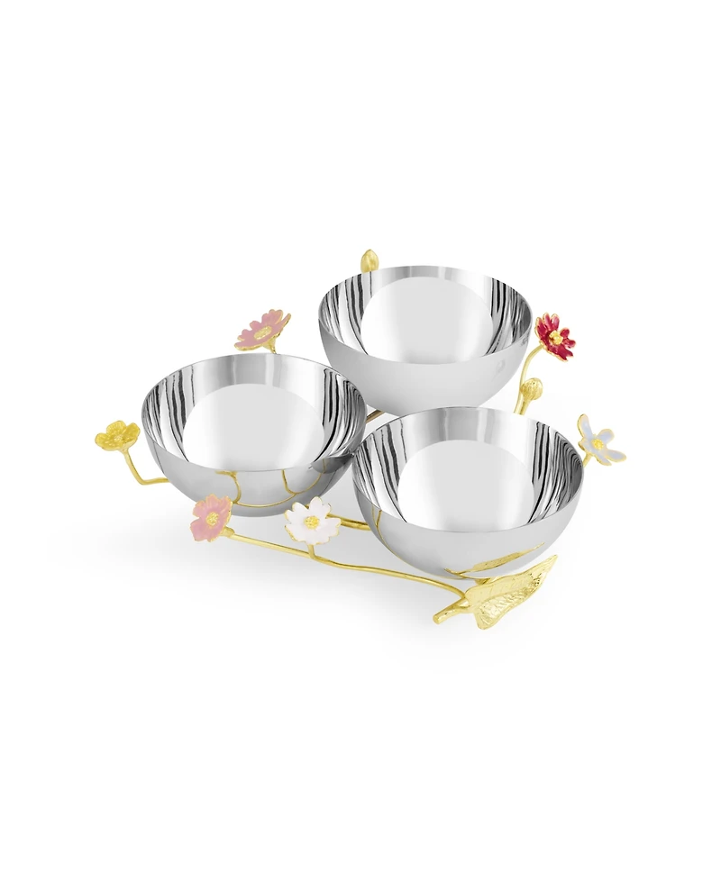 Michael Aram Wildflower 20 oz. Triple Bowl