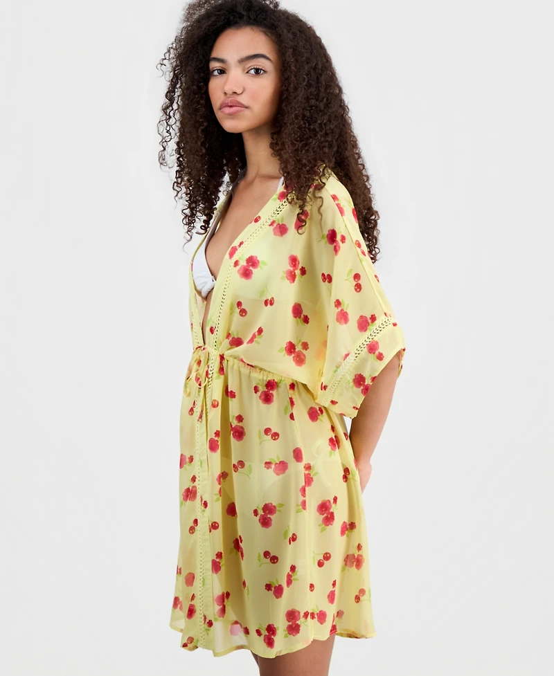 Miken Women's Printed V-Neck Swim Cover Up Kimono, Macy's Exclusive