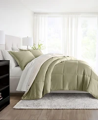 ienjoy Home Bedding Bundle Reversible Pattern -Piece Comforter Set
