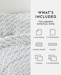 ienjoy Home Bedding Bundle Patterned -Piece Comforter with Duvet Cover Set