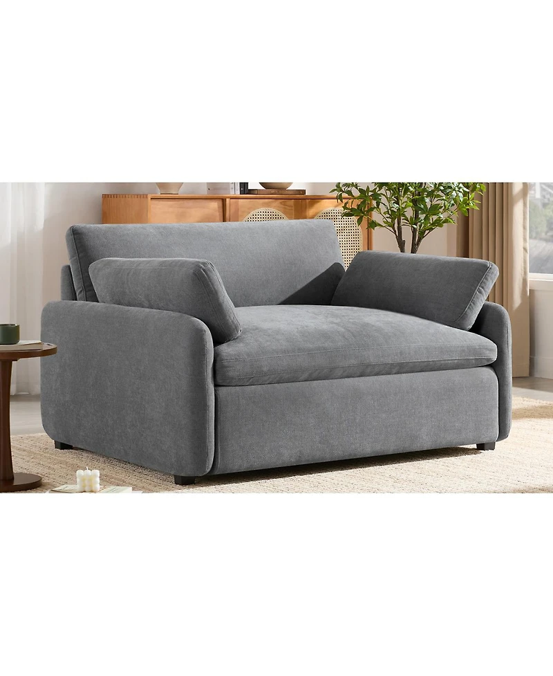 Streamdale Oversized Chenille Sofa Chair, Wide Seat Accent Chair, Modern Upholstered Armchair