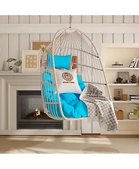 Streamdale Outdoor garden rattan egg swing chair hanging chair Pe hanging chair
