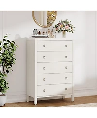 gaomon Modern 5 Drawer Tall Dresser for Bedroom, Large Clothes Storage Cabinet