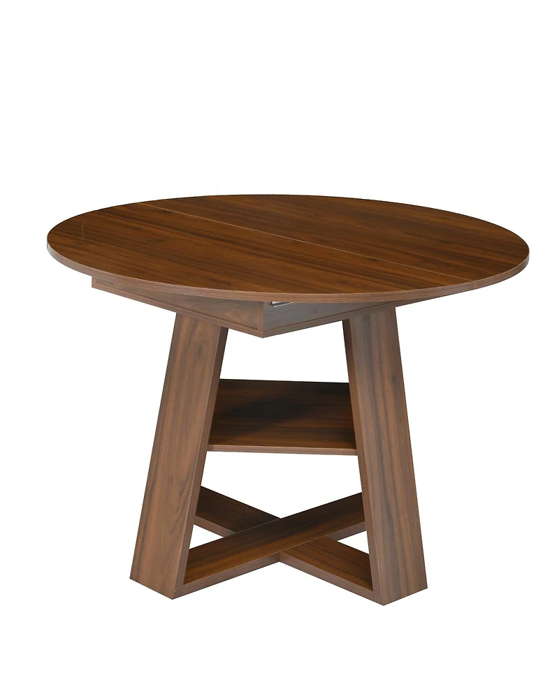 Streamdale Extendable Walnut Dining Table for 4-8