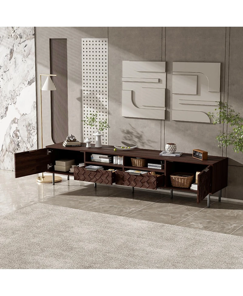 Streamdale Modern Tv Stand for TVs with Storage & Cable Management