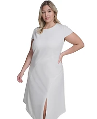 Vince Camuto Plus Seamed Midi Dress