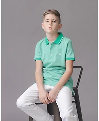 Hope and Henry Little Big Boys' Organic Short Sleeve Knit Pique Polo Shirt