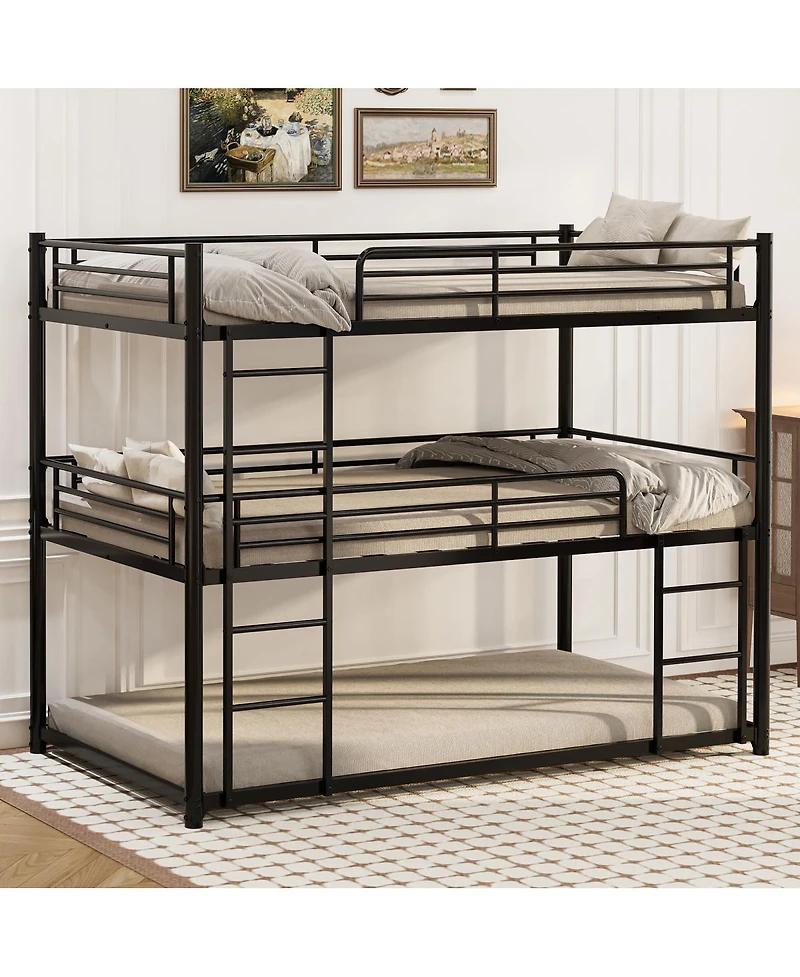 Streamdale Furniture twin over twin bunk bed with three levels