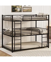 Streamdale Furniture twin over twin bunk bed with three levels