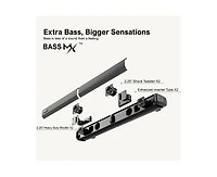 Ultimea 2.2ch Sound Bar for Smart Tv, Peak Power 100W, 2-in-1 Detachable Soundbar for Tv, Bluetooth 5.3 Tv Sound Bar, App, Apollo S40