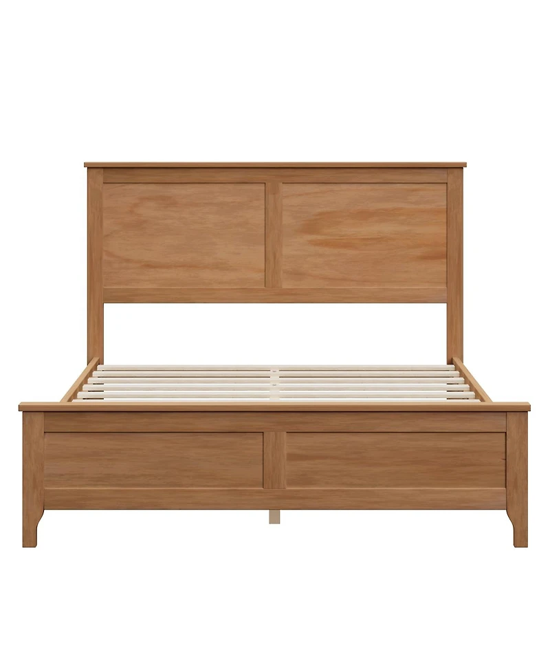 Streamdale Modern Solid Wood Full Size Platform Bed, No Box Spring Needed