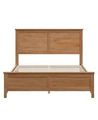 Streamdale Modern Solid Wood Full Size Platform Bed, No Box Spring Needed