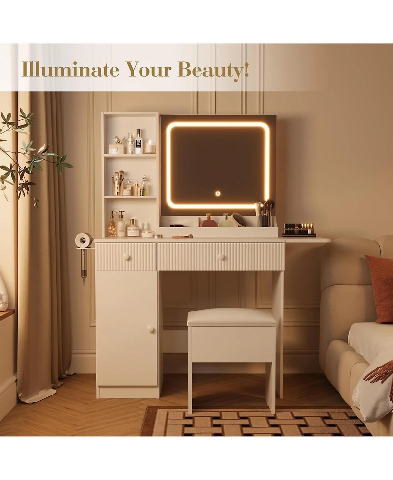 gaomon Makeup Vanity with Lighted Mirror