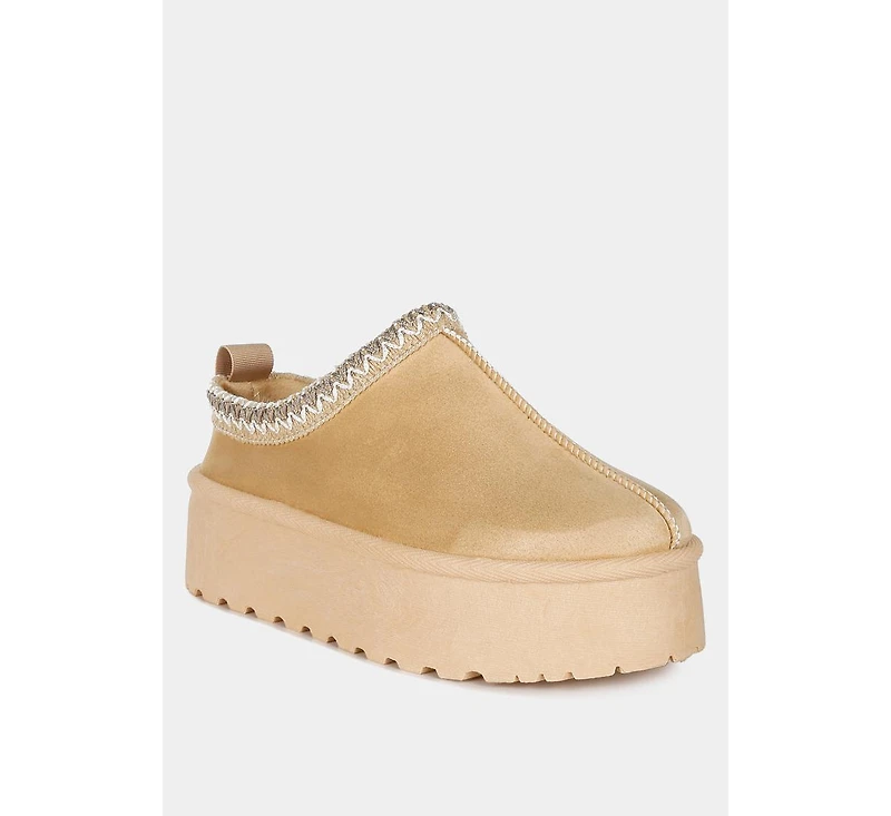London Rag Womens Jesters Embroidered Platform Classic Slip-On