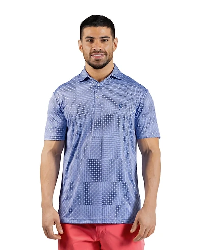 TailorByrd Men's Geo Floral Printed Performance Polo