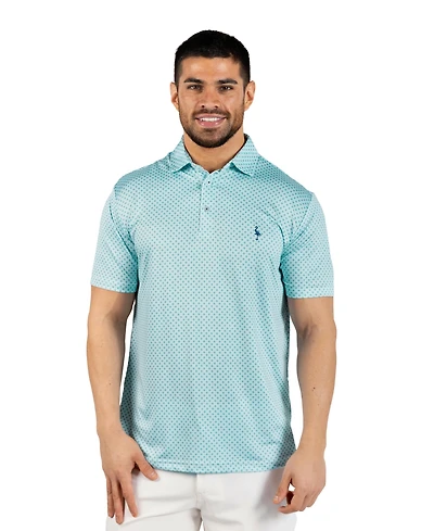 TailorByrd Men's Geo Floral Printed Performance Polo