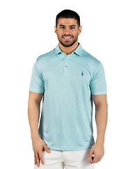 TailorByrd Men's Geo Floral Printed Performance Polo
