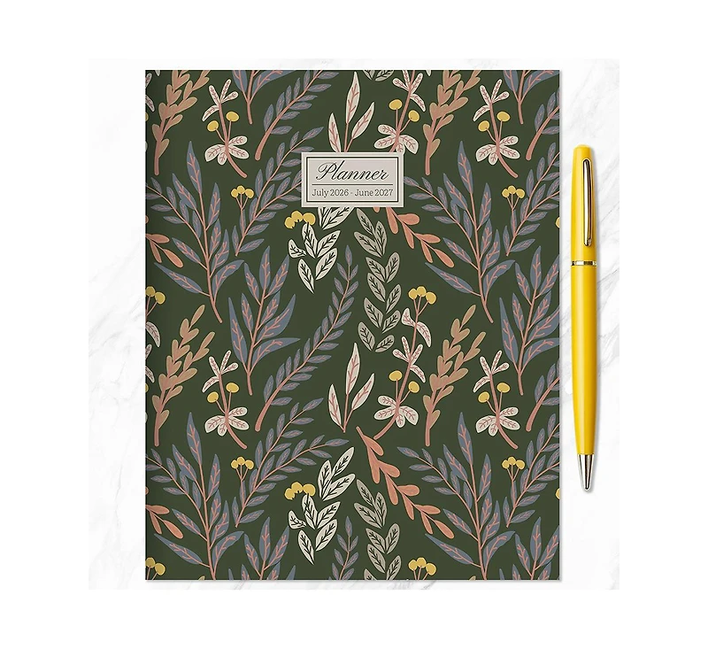 Tf Publishing Paper Goods July 2026 - June 2027 Trailing Blooms Medium Monthly Planner