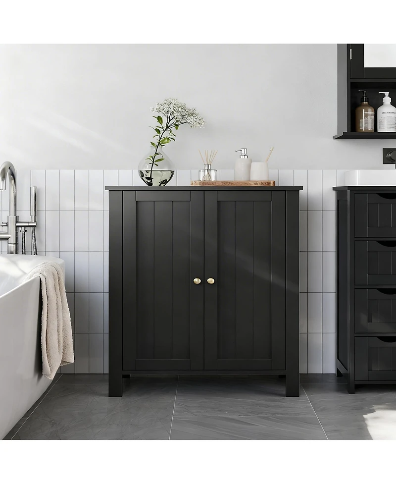 Yigii Spacious Freestanding Storage Cabinet with 2 Adjustable Shelves for Any Room