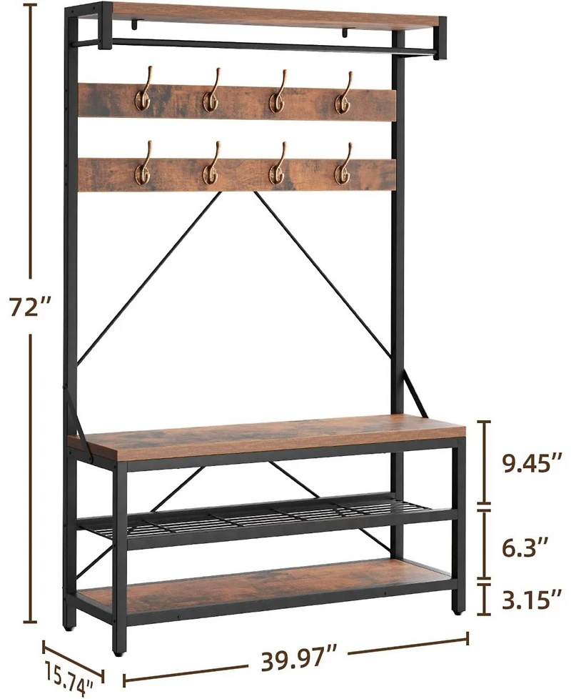 gaomon 72" Metal Frame Hall Tree