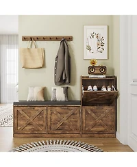 gaomon Entryway Shoe Cabinet with Bench