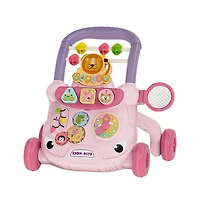 Bruce & Shark 2-in-1 Baby Push Walker & Activity Center - Adjustable & Anti-Tip Design for First Steps