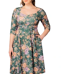 Kiyonna Plus Royal Sweetheart Cocktail Dress