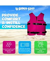 Trc Recreation Super Soft Child Life Jacket Swim Vest, Medium, Flamingo