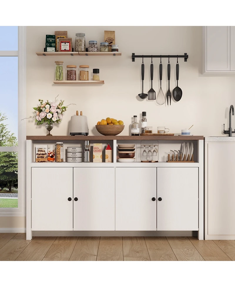 gaomon Farmhouse Buffet Sideboard Cabinet with Storage