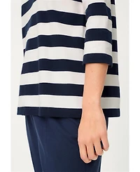 Olsen Women's Cherie Embroidered Jersey Knit Top